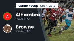 Recap: Alhambra  vs. Browne  2019