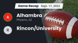 Recap: Alhambra  vs. Rincon/University 2022