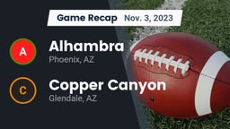 Recap: Alhambra  vs. Copper Canyon  2023