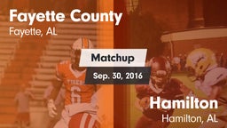 Matchup: Fayette County vs. Hamilton  2016