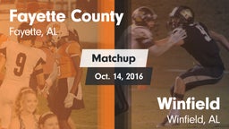 Matchup: Fayette County vs. Winfield  2016