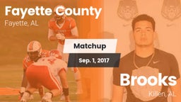 Matchup: Fayette County vs. Brooks  2017