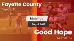 Matchup: Fayette County vs. Good Hope  2017