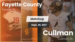 Matchup: Fayette County vs. Cullman  2017