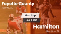 Matchup: Fayette County vs. Hamilton  2017