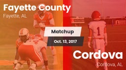 Matchup: Fayette County vs. Cordova  2017