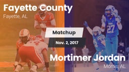 Matchup: Fayette County vs. Mortimer Jordan  2017