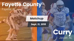 Matchup: Fayette County vs. Curry  2018