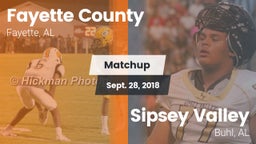 Matchup: Fayette County vs. Sipsey Valley  2018