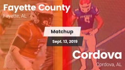 Matchup: Fayette County vs. Cordova  2019