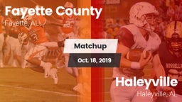 Matchup: Fayette County vs. Haleyville  2019