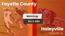 Matchup: Fayette County vs. Haleyville  2020