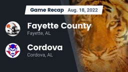 Recap: Fayette County  vs. Cordova  2022
