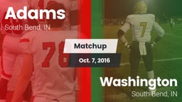 Matchup: Adams vs. Washington  2016