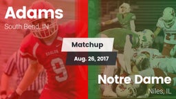 Matchup: Adams vs. Notre Dame  2017