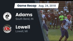 Recap: Adams  vs. Lowell  2018