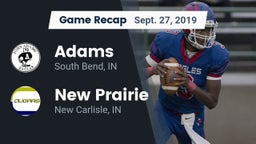 Recap: Adams  vs. New Prairie  2019