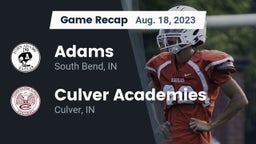 Recap: Adams  vs. Culver Academies 2023