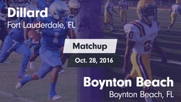 Matchup: Dillard vs. Boynton Beach  2016