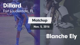 Matchup: Dillard vs. Blanche Ely 2016