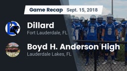 Recap: Dillard  vs. Boyd H. Anderson High 2018