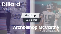 Matchup: Dillard vs. Archbishop McCarthy  2018