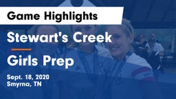 Stewart's Creek  vs Girls Prep Game Highlights - Sept. 18, 2020