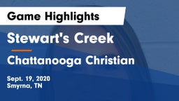 Stewart's Creek  vs Chattanooga Christian  Game Highlights - Sept. 19, 2020