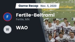Recap: Fertile-Beltrami  vs. WAO 2020