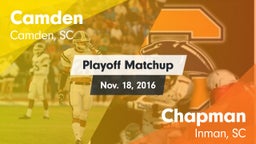 Matchup: Camden vs. Chapman  2016