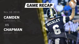 Recap: Camden  vs. Chapman  2016