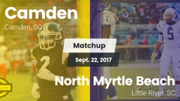 Matchup: Camden vs. North Myrtle Beach  2017