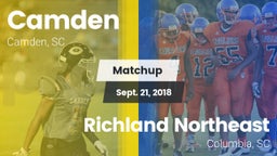 Matchup: Camden vs. Richland Northeast  2018