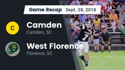 Recap: Camden  vs. West Florence  2018