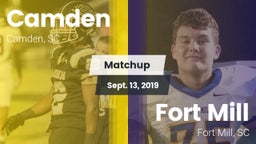 Matchup: Camden vs. Fort Mill  2019