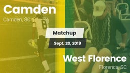 Matchup: Camden vs. West Florence  2019
