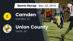 Recap: Camden  vs. Union County  2019