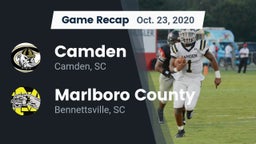 Recap: Camden  vs. Marlboro County  2020