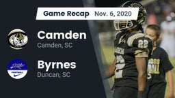 Recap: Camden  vs. Byrnes  2020