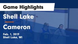 Shell Lake  vs Cameron Game Highlights - Feb. 1, 2019