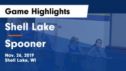 Shell Lake  vs Spooner  Game Highlights - Nov. 26, 2019