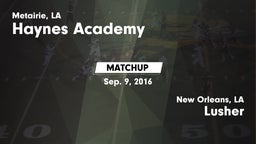 Matchup: Haynes Academy vs. Lusher  2016