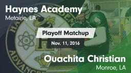 Matchup: Haynes Academy vs. Ouachita Christian  2016