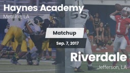 Matchup: Haynes Academy vs. Riverdale  2017