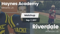 Matchup: Haynes Academy vs. Riverdale  2016