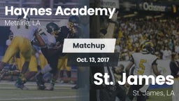 Matchup: Haynes Academy vs. St. James  2017