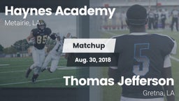 Matchup: Haynes Academy vs. Thomas Jefferson  2018