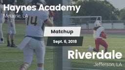 Matchup: Haynes Academy vs. Riverdale  2018
