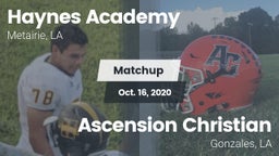 Matchup: Haynes Academy vs. Ascension Christian  2020