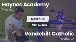 Matchup: Haynes Academy vs. Vandebilt Catholic  2020
